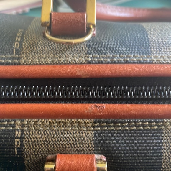 Sold elsewhere - Fendi Mini Pequin Boston Bag Brown Handles - Picture 9 of 16